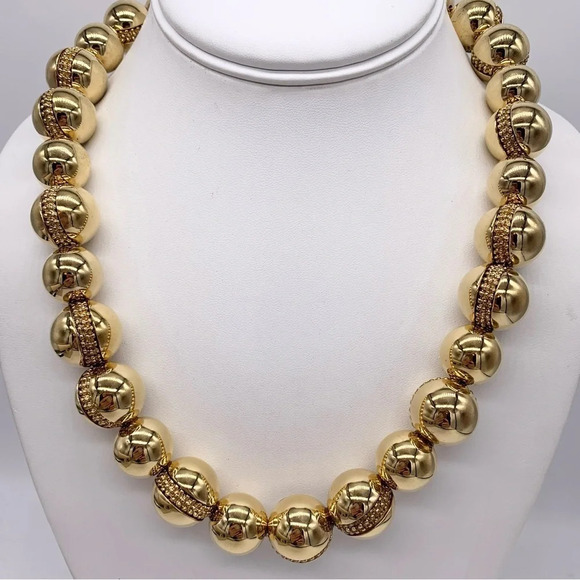 J. Crew Gold Balls Necklace - Picture 1 of 3